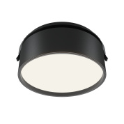 встраиваемый потолочный светильник черного цвета цилиндрической формы