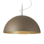 подвесная люстра полусферической формы с бронзовым внутренним покрытием