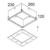 CONCRETE BOX 120 монтажная коробка Delta Light