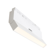 магнитный трековый светильник белого цвета с линейным корпусом и мягким рассеивателем для системы Exility 23мм