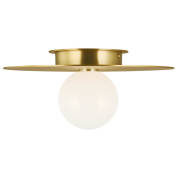 EU-KF1011 Visual Comfort Nodes накладной потолочный светильник с дискообразным отражателем и нижним стеклянным шаром