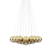 дизайнерская люстра из золотого стекла