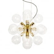 Modern Glass Pendant in Polished Brass with 18 Clear Halogen Bulbs подвесной светильник Gustavian 505201200