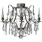 Chrome Bathroom Chandelier with Crystal Pendeloques and Spears люстра Gustavian 404206537