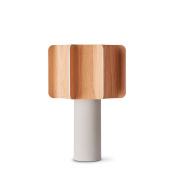 прикорпоративный настольный светильник с цилиндрическим плафоном бронзового цвета