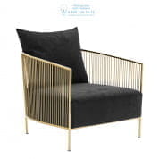 112038 Chair Knox gold finish black velvet  Eichholtz