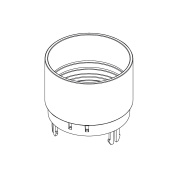Прямая антибликовая насадка, белая Kreon Diapason 80