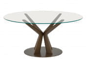 TREE Круглый стеклянный стол с металлическим основанием. Tonin Casa