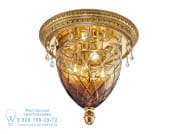 Edgard Позолоченный потолочный светильник с затенением и кристаллами Schoeler Possoni Illuminazione 4300/PLG-SH