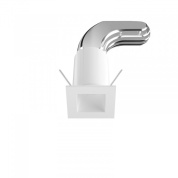 встраиваемый потолочный светильник даунлайт квадратный корпус с зеркальным изогнутым отражателем IP44