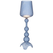 торшер с регулировкой яркости и голубым плафоном