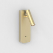 настенный светильник с USB A+C портами для чтения матовое золото