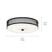 Ceiling Space Flush Mount Black потолочный светильник 42379BKLEDR Kichler