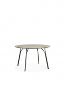 Tree dining table 120 cm Beige/black Woud, стол