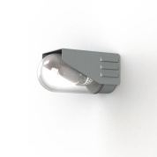 уличное настенное бра с овальным плафоном в корпусе серого оттенка