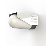 уличное настенное бра с овальным плафоном в корпусе серебристого цвета