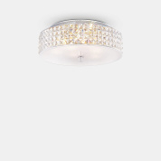 потолочный светильник с хромированным корпусом и кристаллическим рассеивателем