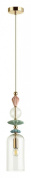 подвесной светильник с декоративными стеклянными вставками золото