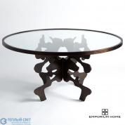 Ink Blot Dining Table-Bronze-60 Global Views стол
