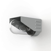 уличное настенное бра с овальным плафоном в корпусе серебристого цвета