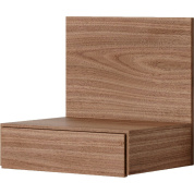 настенная прикроватная тумба из ореха с лаконичным фасадом