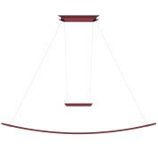 подвесной светильник с красным абажуром куполообразной формы