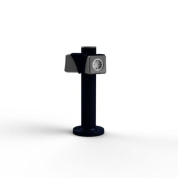 уличная розетка на стойке синего цвета