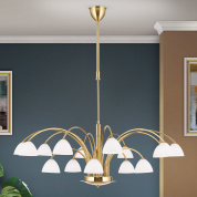 Люстра Orion Opaldesign LU 1599/10+5 gold-matt/438 opal