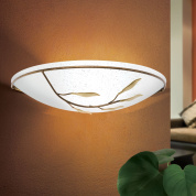 настенный светильник с овальным стеклянным плафоном и золотистым декором