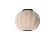 KW45 SS CW Knit-Wit Made By Hand Круглый потолочный светильник Ø45 с бежевым фактурным плафоном