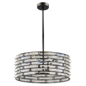 подвесной светильник с тканевым абажуром на штанге