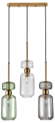 подвесной светильник с тремя стеклянными плафонами