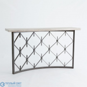 Sidney Console-Natural Iron w/Wood Plank Top Global Views консольный стол