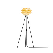 напольный светильник с абажуром из изогнутых панелей теплого оттенка