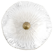 накладной светильник с рифлёным стеклянным плафоном круглой формы