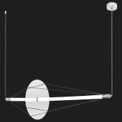 подвесной светильник с дискообразным рассеивателем на тонком тросовом подвесе