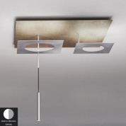 PETRA-P3BIAS Icone Petra PLAFONIERA 42+13W 3000K BIANCO- ALLUMINIO SATINATO Потолочный светильник