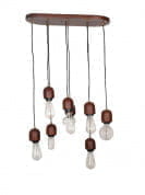 Modern Wooden 8 Light Hanging Lamp подвесной светильник FOS Lighting Wood-Wire-HL8