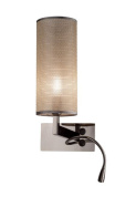 настенное бра с гибкой поворотной стойкой и цилиндрическим абажуром