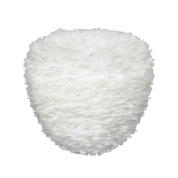 абажур из перьев овальной формы белого цвета