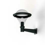 настенное бра с датчиком движения и затемнённым плафоном серого цвета