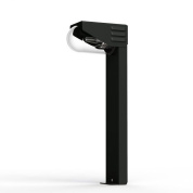 уличный фонарный столб с асимметричным плафоном в корпусе чёрного цвета