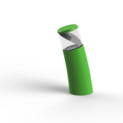 садовый светильник-столб с наклонным корпусом зеленого цвета