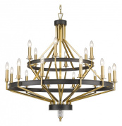 подвесная люстра на кольцевой раме с рожками под свечи