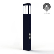 садовый боллард синего цвета с прямыми линиями