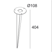 уличный монтажный штырь для светильников