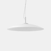 подвесной светильник с плоским дисковым корпусом и рассеянным светом вниз