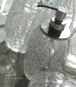 диспенсер для жидкого мыла из прозрачного рельефного стекла