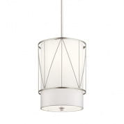 Birkleigh 18.25" 1 Light Pendant with Satin Etched Glass Satin Nickel подвесной светильник 52073SN Kichler