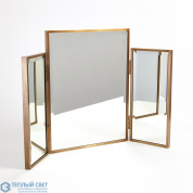 Tri-Fold Vanity Mirror-Antique Brass Global Views зеркало